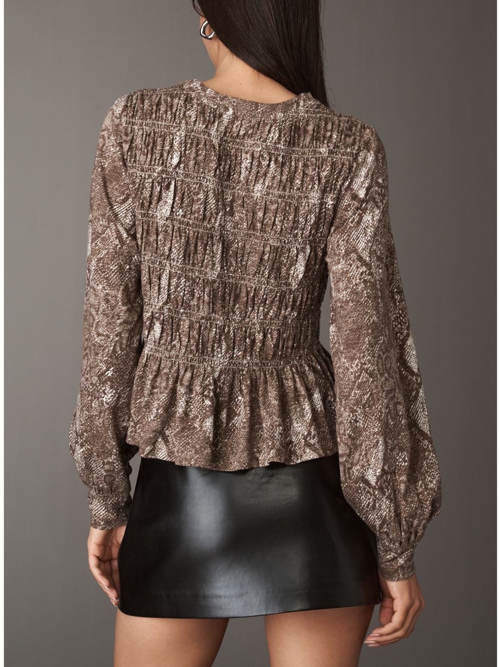 Anthropologie Pilcro Long-Sleeve Smocked Top - Size XL - Picture 2 of 6